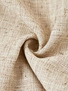 Ellevyn Bộ đồ 2 món thanh lịch dành cho nữ cỡ lớn: Áo vest và quần kim loại cài một hàng khuy, mùa thu - Màu be - Xem 8