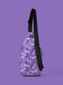 FRIENDS X SHEIN Geantă de piept Crossbody, geantă de piept multifuncțională ușoară și simplă cu buzunar, potrivită pentru activități în aer liber, drumeții, călătorii și școală, cadou creativ pentru prieteni, ziua de naștere, Crăciun, absolvire, ideală pentru studenți și prieteni