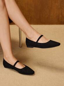 MOTF PREMIUM 女士舒适简约百搭平底鞋 - 黑色 - 查看 5