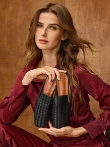 MOTF CÓMODOS MOCASINES PLANOS TIPO MULA DE ESTILO RETRO Y CASUAL - Negro - Ver 7