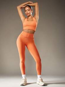 MISSGUIDED Hochtaillierte Athletik-Leggings mit Handytasche, Kompressionsübungshose, feuchtigkeitsableitend, für Laufen, Yoga, Fitness, Trainingsstrumpfhosen