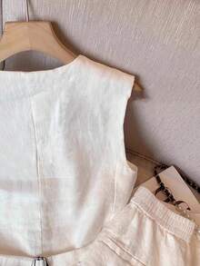 Airaco 女士简约时尚背心上衣和短裤休闲两件套