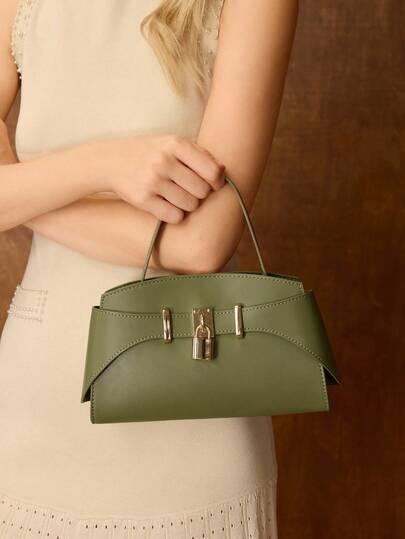 MOTF PREMIUM PU LEATHER IRONMONGERY TOP HANDLE BAG