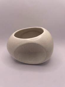 SHEIN Egg Shaped Candle Holder Round Ceramic Aromatherapy Candle Light Halloween,Spooky,Autumn,Festival,Holiday ,Winter,Holiday,Festival,Room Decor,Gifts Birthday Graduation - White - View 3