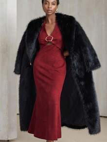 Aveloria Modichic Vintage Elegant Luxury Halter Backless Hollow Metal Buckle Decor Waist Cinched Sexy Fishtail Hem Women Long Sleeveless Dress