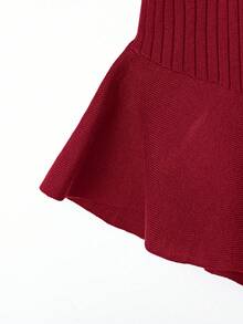 GlowEve New V-Neck Cardigan Vest For Women, Minimalist European And American Style, Solid Color, Elegant, Versatile Knit Top - Red - View 5