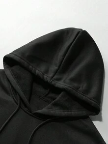 Manfinity Hypemode Men's Solid Color Long Sleeve Plain Going Out Hoodie, For Friends, For Fall