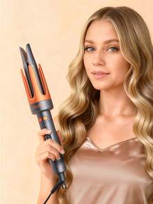 JMMO HAIR One-Touch Instant Hair Curler, Electric Automatic Curling Iron, 32mm Large Wave Curls, 4 Adjustable Temperatures, Fast Heating & 2-Way Rotation, Auto Shut-Off, Anti-Scald, Curly Hair For Hair Styling Graduation Birthday Holiday Graduation Birthday Holiday Holiday Summer Fall Autumn Women Makeup Cosmetic Wedding Party Beach Travel Camping Outdoors School Campus, Easy To Use-UK Plug - Grey - View 6