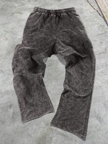 Manfinity EMRG Pantaloni de trening lejeri cu șnur casual pentru bărbați - Dusty Purple - Vizualizare 2