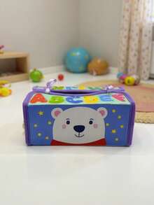 Zazumi 1 PIEZA Libro de tela suave y resistente al desgarro con sonido de crujido, juguete sensorial con lindo diseño de animales, juguete de actividad de aprendizaje temprano, regalo de primer cumpleaños, regalo de baby shower, juguete educativo Montessori - Multicolor - Ver 7