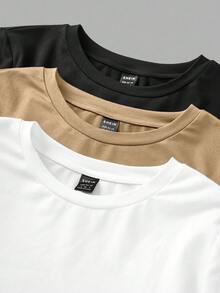 Tseoso Bộ 3 áo thun dài tay ôm dáng màu đen trắng, thích hợp cho mùa thu đông, 95% cotton - Nhiều màu - Xem 9