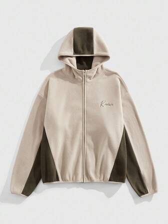 Street Life Sudadera con capucha de patchwork para hombre, de manga larga