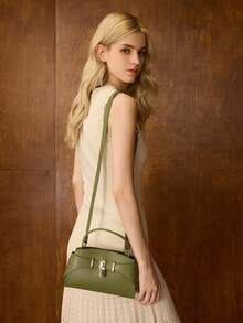 MOTF PREMIUM PU LEATHER IRONMONGERY TOP HANDLE BAG - Green - View 8