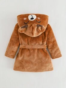 Cozy Pixies Accappatoio con cappuccio termico per neonata con motivo a cervo, set di abbigliamento comodo da elfo, set di abbigliamento autunno/inverno per neonata, outfit invernale caldo per neonata, outfit grafico semplice e versatile adatto per uso interno, quotidiano, sport, gioco, fotografia, Natale