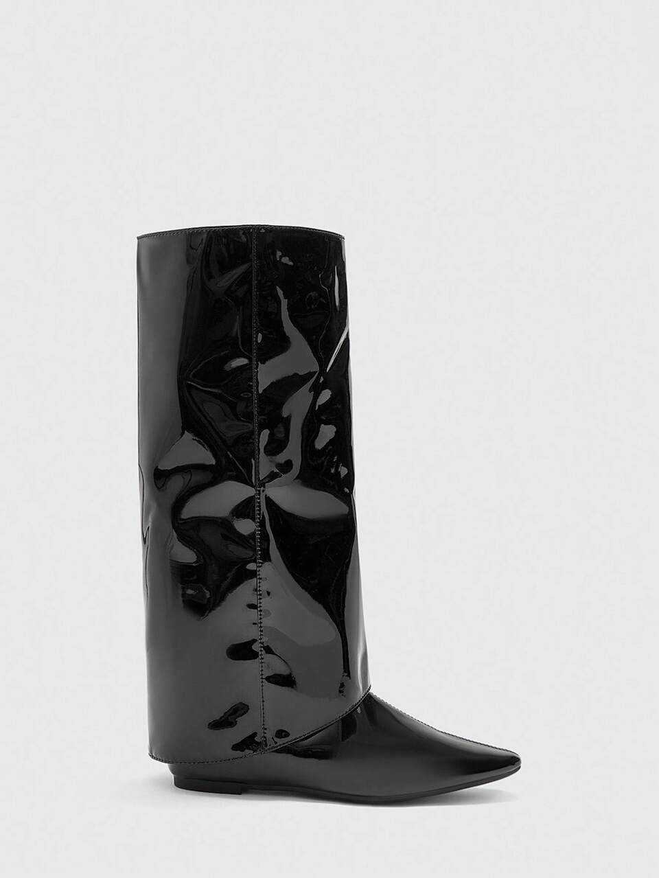 CUCCOO BIZCHIC Simple Casual Versatile Flat Solid Color Women Knee-High Boots
