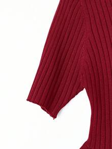 GlowEve New V-Neck Cardigan Vest For Women, Minimalist European And American Style, Solid Color, Elegant, Versatile Knit Top - Red - View 3