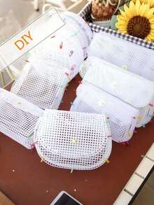 Hand-Woven Package DIY Hyuna Package Deer Sunflower Package, Grid Shaped Plate Package Chain Package Accessories Grid Sheet Home Handicraft Making Bag Tool Kit,Stitch,Crochet - Multicolor - View 11