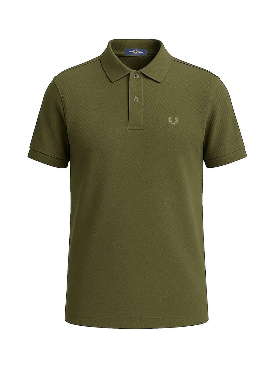 Fred Perry 男士猎绿色 Polo 衫 - 綠色 - 查看 1