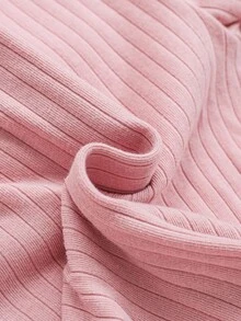 SHEIN 3件套女童纯色圆领长袖针织运动街头上衣 - 彩色 - 查看 6