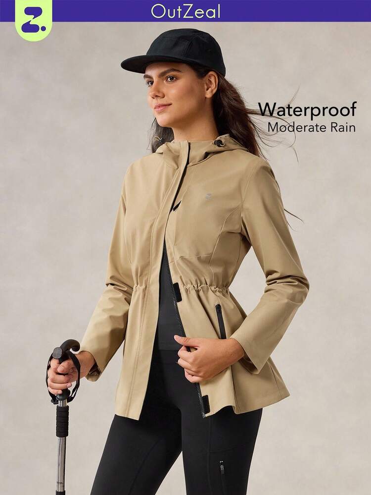 CMTOP Overgangsjas voor dames, katoenen softshelljas met trekkoord