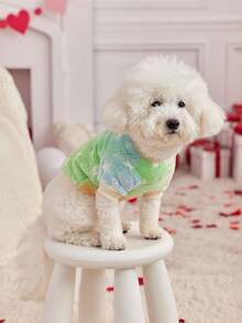 PETSIN 1 Stück Haustier Batik Stern & Mond Muster Fleece Leuchtet im Dunkeln Sweatshirt, dick & warm Rundhals für Hunde im Herbst/Winter - Verschiedenfarbig - Übersicht 5