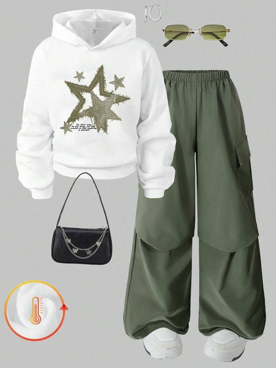 SHEIN 2 peças/Conjunto Roupa Casual para Meninas Pré-Adolescentes ...