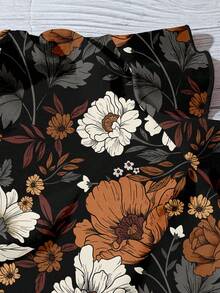 Rusticease Áo sơ mi nữ cổ chữ V họa tiết hoa cổ điển, phù hợp cho mùa thu - Nhiều màu - Xem 5