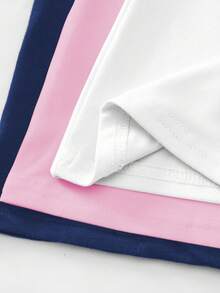 INAWLY 女士纯色纽扣式短袖休闲 T 恤，夏季 - 彩色 - 查看 8