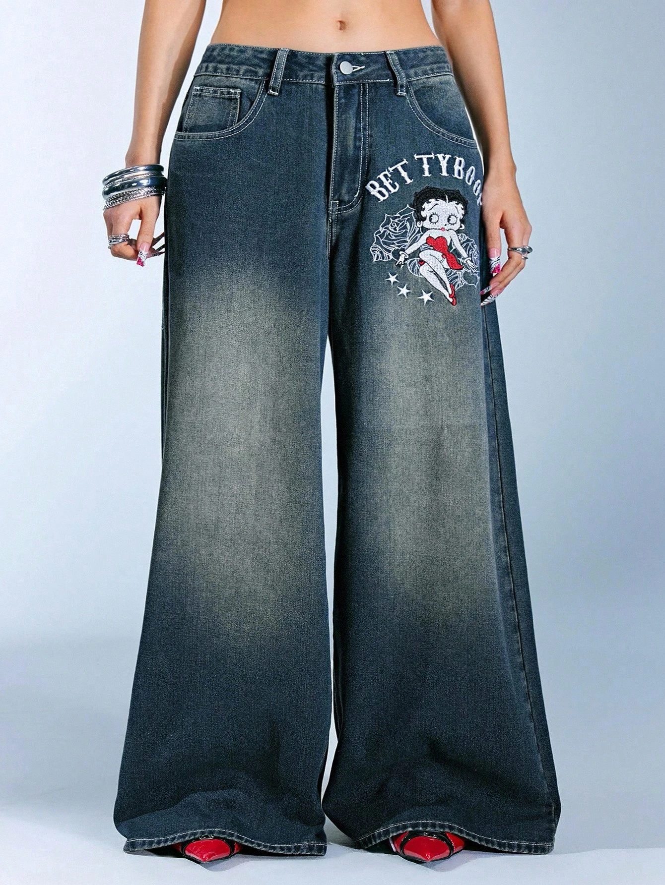 Our Betty Boop | ROMWE Spring/Summer Plus Size Casual Washed