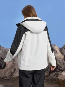 In My Nature 女式外套 女式户外夹克 女式拼色连帽户外风衣、女式拼色夹克、黑白夹克、撞色夹克、前拉链休闲夹克、连帽户外夹克、户外风衣夹克、户外休闲夹克、户外徒步夹克、女式休闲夹克、女式跑步夹克、女式徒步夹克、运动服夹克、秋冬外套、户外徒步夹克、百搭夹克、带口袋的户外徒步夹克外套、软壳夹克、防水夹克、女式秋冬时尚、防水夹克、保暖夹克 - 黑與白 - 查看 7