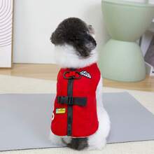 PETSIN Cozy Autumn/Winter Pet Vest – Cute, Breathable, And Easy-To-Wear Outfit For Small Dogs, Cats, And Other Tiny Pets, Great For Everyday Indoor And Outdoor Use - Red - View 3