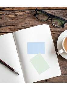 5 张彩色矩形固体便签