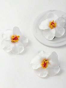 1/3 pièces Épingle à cheveux en fleur d'orchidée en chiffon multicolore bohème grande pour accessoire de mariage de mariée. Accessoires de barrette à cheveux