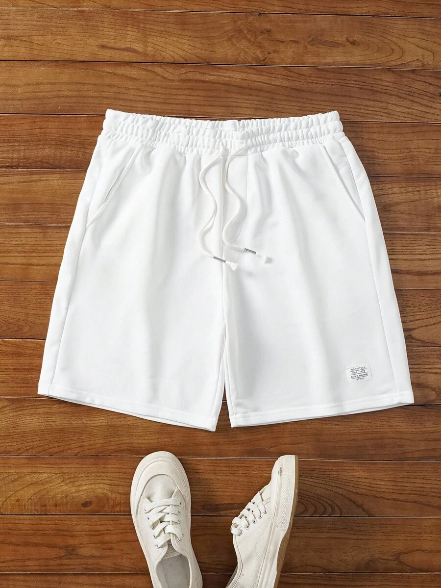 Manfinity NXTstreet 男士字母贴布抽绳腰短裤