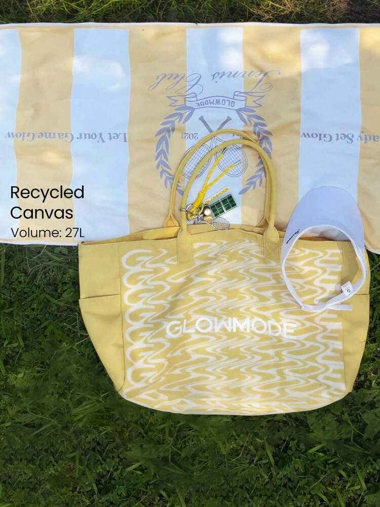 Bolsa de lona grande de 27L con bolsillos laterales, gran capacidad de almacenamiento, ideal para el gimnasio, el estudio, los viajes, las vacaciones y el uso diario