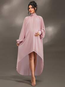 Cheriluna Maternity 孕妇拍照礼服、优雅派对礼服、迎婴派对礼服 - 藕粉色 - 查看 4