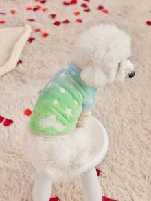 PETSIN 1 Stück Haustier Batik Stern & Mond Muster Fleece Leuchtet im Dunkeln Sweatshirt, dick & warm Rundhals für Hunde im Herbst/Winter - Verschiedenfarbig - Übersicht 7