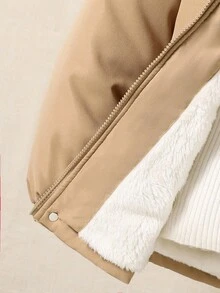 Tween Girl Clothes Puffer Jacket Girls جاكيتات بناتي بيج Winter Jacket Tween Girl Girls Winter Coat - Khaki - View 7