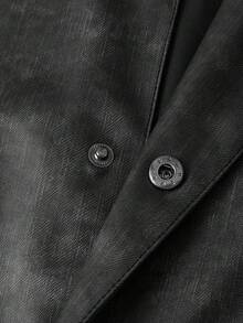 Goth Men's Themed Casual Long Sleeve Jacket, Fall - Black - View 4