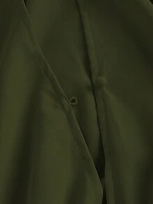 SHEIN MOD Plus Size Women Solid Color Sleeveless Dress, Elegant Office Dress (With Belt) Dress Green Vintage Clothes Olive Dress Elegant Summer Outfits Dress Casual Christmas Outfit - Army Green - View 3