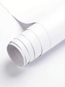 1 rollo de papel tapiz autoadhesivo, de color blanco y negro sólido, de estilo moderno y simple, adecuado para la decoración del hogar, gabinetes de cocina, mesas, sillas, fondos de habitación, renovación del hogar, DIY, impermeable, resistente a las manchas, fácil de limpiar, para pelar y pegar, papel tapiz, adhesivos de pared, paneles de pared, papel tapiz, artículos de decoración de primavera para refrescar su hogar, adhesivos de decoración Rama - Multicolor - Ver 5