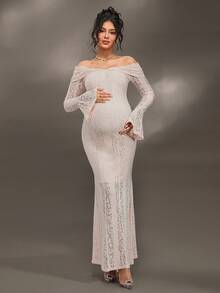 Cheriluna Maternity 孕妇拍照礼服、优雅派对礼服、迎婴派对礼服 - 粉色 - 查看 5