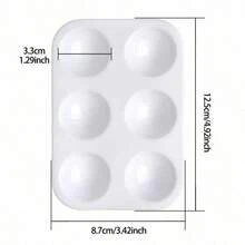 Bandeja de mistura de paleta branca com 2 peças para aquarela artística e tinta a óleo, material para pintura artística, volta às aulas
