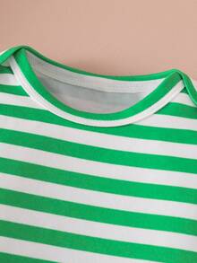 SHEIN Playful Pals 新生儿可爱南瓜主题服装套装，万圣节南瓜刺绣脸多件套服装 - 彩色 - 查看 7