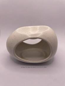 SHEIN Egg Shaped Candle Holder Round Ceramic Aromatherapy Candle Light Halloween,Spooky,Autumn,Festival,Holiday ,Winter,Holiday,Festival,Room Decor,Gifts Birthday Graduation - White - View 2