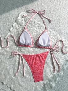 Swim Mod Conjuntos de bikini para mujer - Rosa Fucsia - View 2