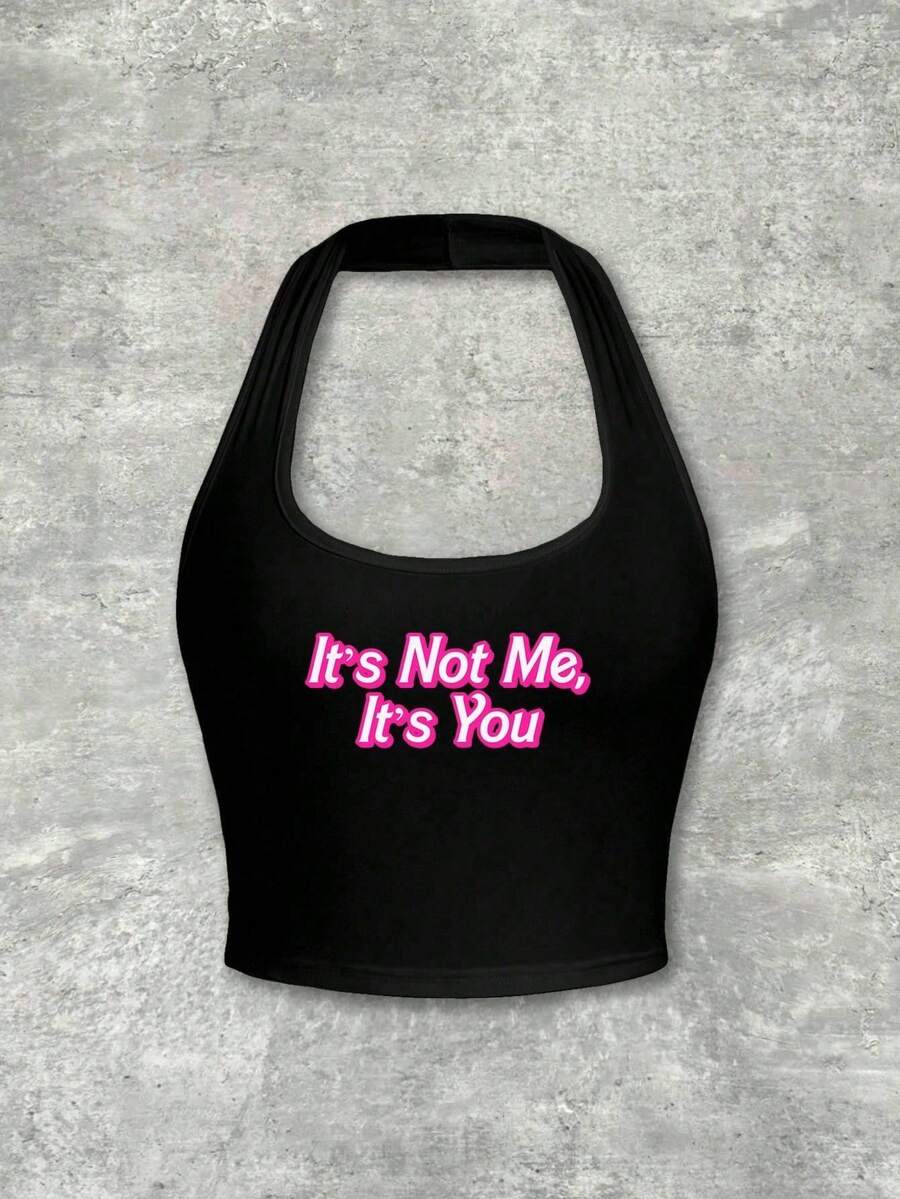 Y2Kool Pretty Bratty Artist 女士休闲紧身露背上衣，适合夏季，不是我，是你，假日，度假，海滩，外出，节日，伊比沙岛风格，适合外出的西部装，秋季派对上衣