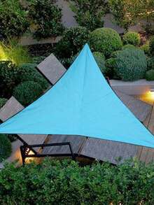 SHEIN 1 件户外三角遮阳棚防水遮阳篷帐篷天篷花园野餐露营遮阳篷布遮阳防水遮阳棚三角遮阳户外庭院派对泳池遮阳布 3*3*3 米 - 彩色 - 查看 4