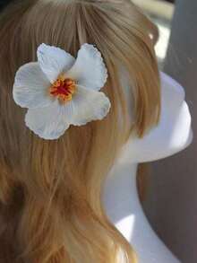 1/3 pièces Épingle à cheveux en fleur d'orchidée en chiffon multicolore bohème grande pour accessoire de mariage de mariée. Accessoires de barrette à cheveux