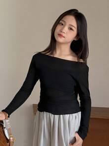 DAZY Tween Girls Casual T-Shirt, Autumn - Black - View 6